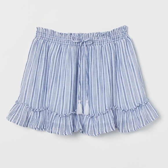 H&M white and blue stripped skirt. Size Xs. - Picture 1 of 10